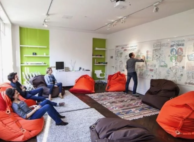 Modern loft lounge and meeting area for collaborative sessions